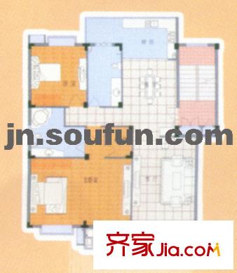 燕子山莊戶型圖二居室 2室