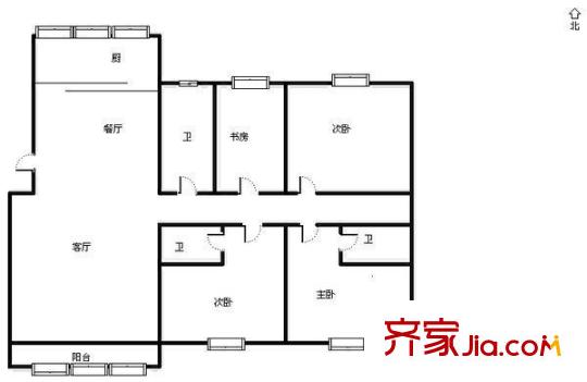 燕子山莊 4居室 戶型圖