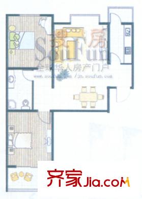 農(nóng)機(jī)小區(qū)二期戶型圖戶型圖 2室2廳