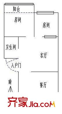 玉龍小區(qū) 2室 戶(hù)型圖