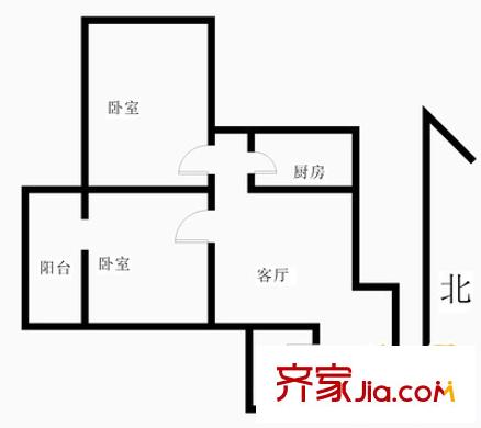 柳云小區(qū) 2室 戶型圖