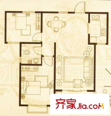 東淼家園 3室 戶型圖