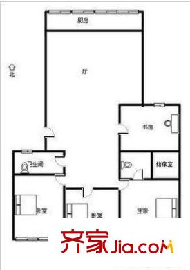 環(huán)山路大眾日?qǐng)?bào)社宿舍 4室 戶型圖