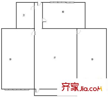 歷山北路單位宿舍 2室 戶型圖