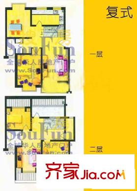 東園山莊戶型圖1 4室3廳2衛(wèi)1廚