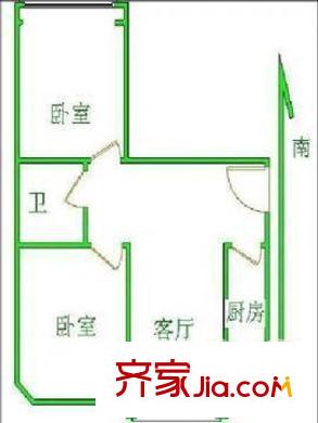  華洋名苑 2居室  戶型圖
