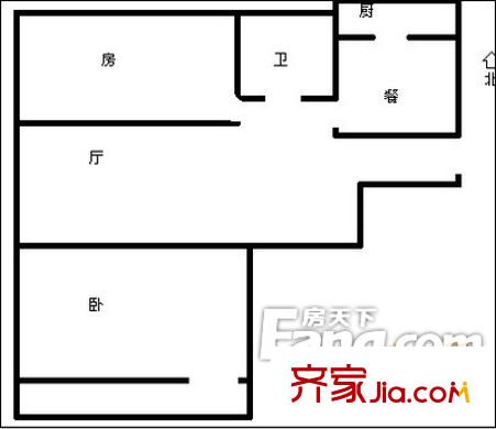  華洋名苑2居室 戶型圖