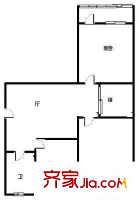 東關(guān)大街宿舍 2室 戶(hù)型圖