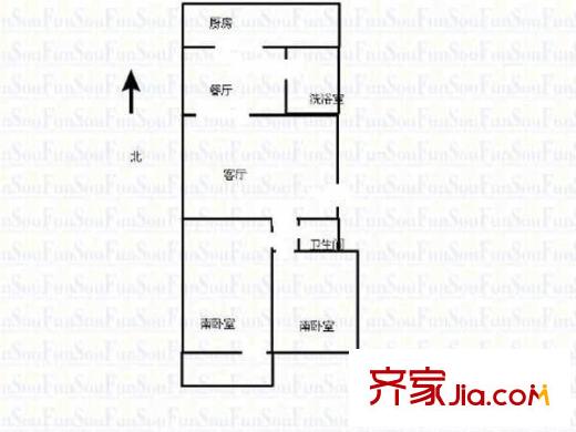 濟(jì)微路中建八局宿舍 戶型圖