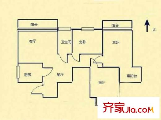 濟(jì)微路中建八局宿舍 戶型圖