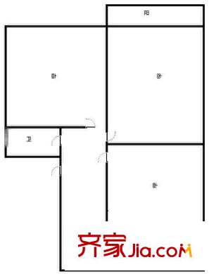 地勘局宿舍（山師東路） 3居室 戶型圖