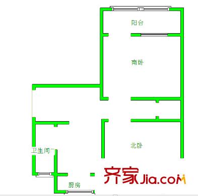 地勘局宿舍（山師東路） 2室 戶型圖