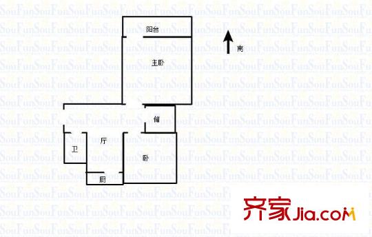 天成路單位宿舍 2室 戶型圖