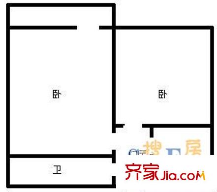 天成路單位宿舍 2室 戶型圖