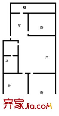 柳云小區(qū) 3室 戶型圖