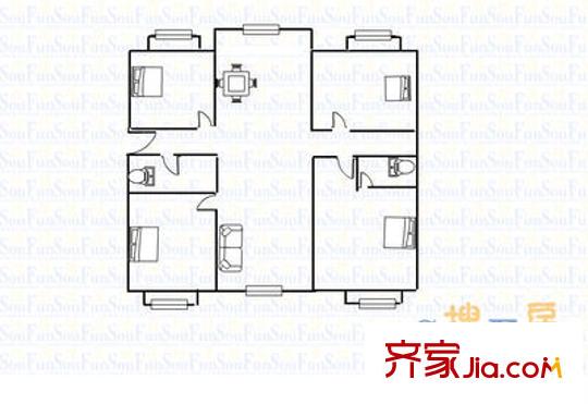 東淼家園 4室 戶型圖