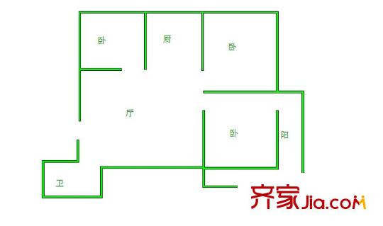 金泰花園 3室 戶型圖