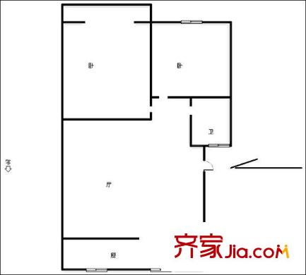 華信園 2室 戶型圖