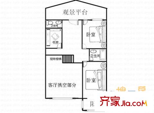 開元圣華山莊 7室 戶型圖