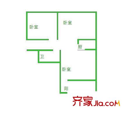 金泰花園 3室 戶型圖