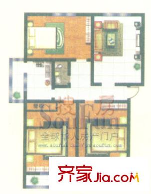 普利永慶街1號戶型圖戶型G 3室1廳1衛(wèi)