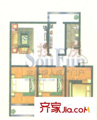 普利永慶街1號(hào)戶型圖戶型c 3室1廳1衛(wèi)