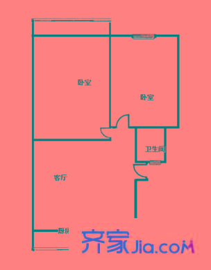 華信園 2室 戶型圖