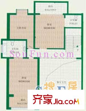 開元圣華山莊戶型圖5室3廳3衛(wèi)1廚