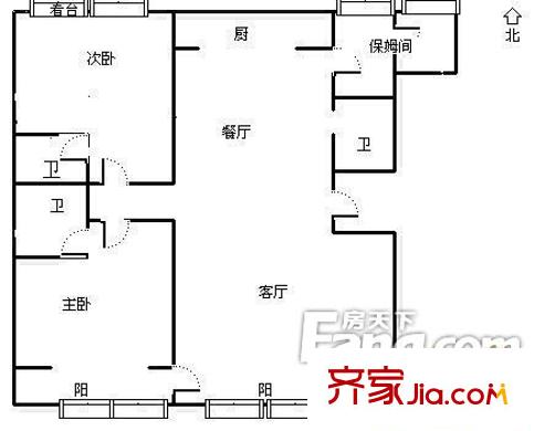 開元圣華山莊 2居室