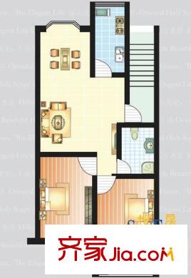 東方圣景戶型圖戶型N 2室2廳1衛(wèi)