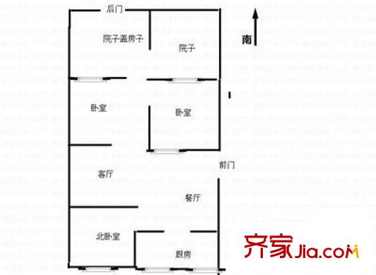 山大南路東段宿舍戶型圖山大南路東段單位宿舍 3室 戶型圖 3室2廳1衛(wèi)1廚