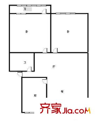 徐家花園 2居室 戶型圖