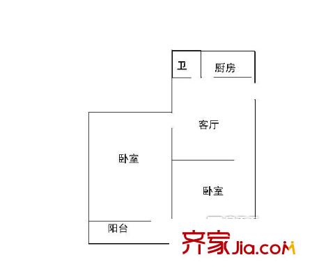 徐家花園 2居室 戶型圖