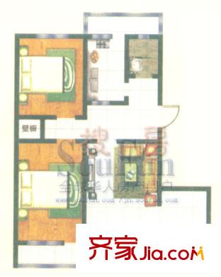 普利永慶街1號戶型圖戶型F 3室1廳1衛(wèi)