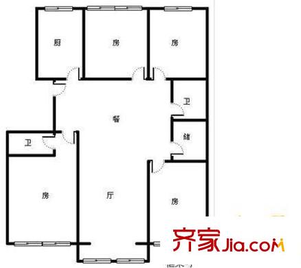 袁柳小區(qū) 2室 戶型圖