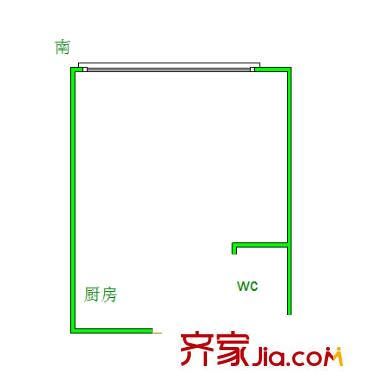 金三角 1室 戶型圖