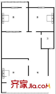 金三角 3居室 戶型圖