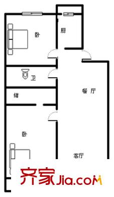英西陶然居 2室 戶型圖