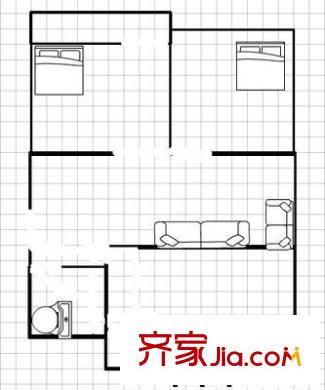 濟南第九中學宿舍戶型圖濟南市第九中學宿舍 2室 戶型圖 2室2廳1衛(wèi)1廚