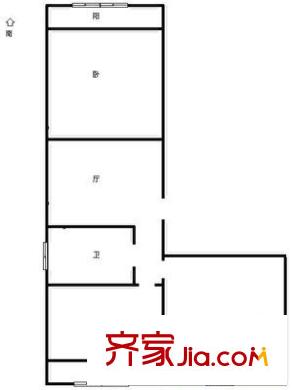 中光明街宿舍 2室 戶型圖