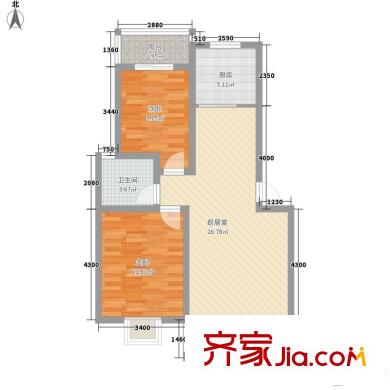 欣都苑 2室 戶型圖