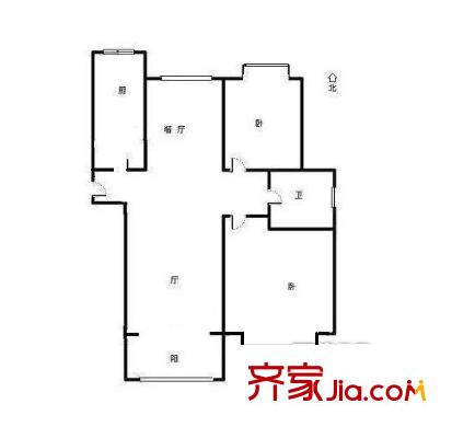 錦園小區(qū) 2室 戶型圖