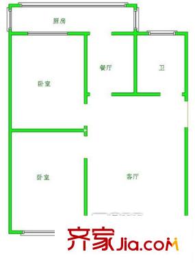 正華園小區(qū)戶型圖戶型圖 2室2廳1衛(wèi)1廚