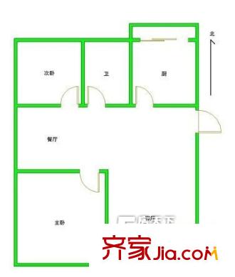 正華園小區(qū)戶型圖戶型圖 2室2廳1衛(wèi)1廚