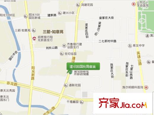 建設(shè)路國稅局宿舍交通圖 