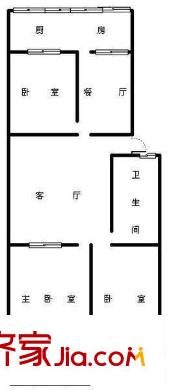 金三角 3居室 戶型圖