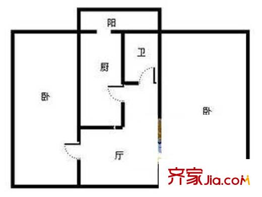 建設路重汽宿舍戶型圖車橋廠宿舍 戶型圖 2室2廳1衛(wèi)1廚
