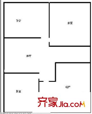 燕山立交橋東宿舍戶型圖燕山立交橋東單位宿舍 3室 戶型圖 3室1廳1衛(wèi)1廚