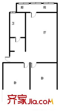 燕翅家園 2室 戶型圖