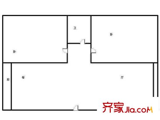 建設(shè)路重汽宿舍戶型圖車橋廠宿舍 戶型圖 2室2廳1衛(wèi)1廚